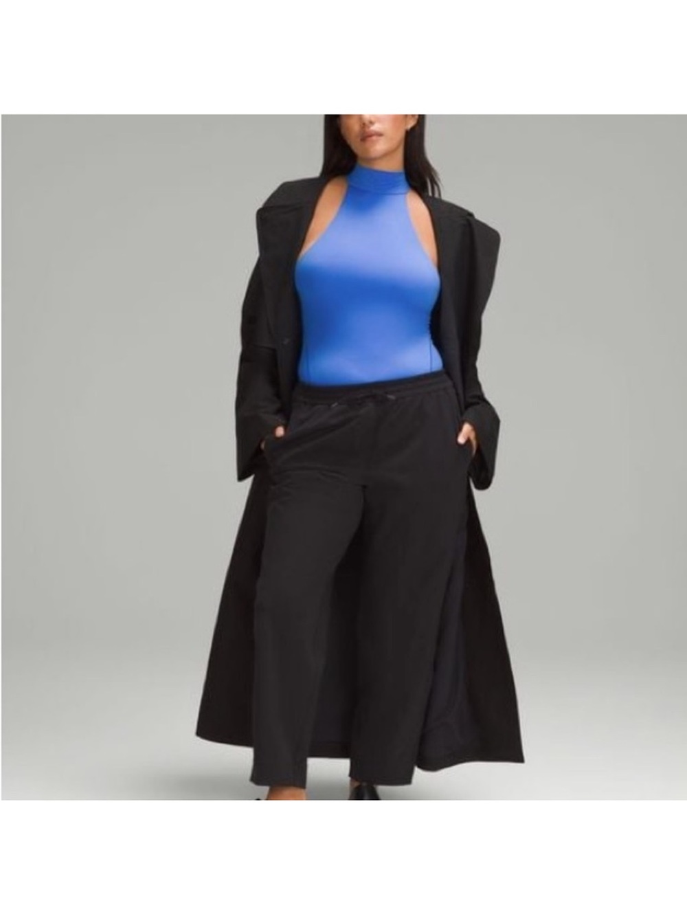 Lululemon Blue Wundermost
Ultra-soft Nulu Mock-neck
Bodysuit, Size XS